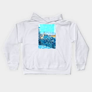 Blue Ice Vintage Castle. For Vintage Castle Lovers. Kids Hoodie